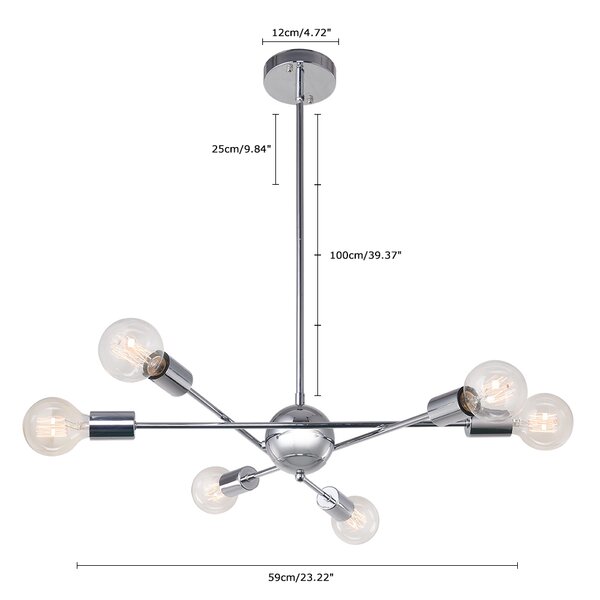 Braunste 6-Light Sputnik Chandelier